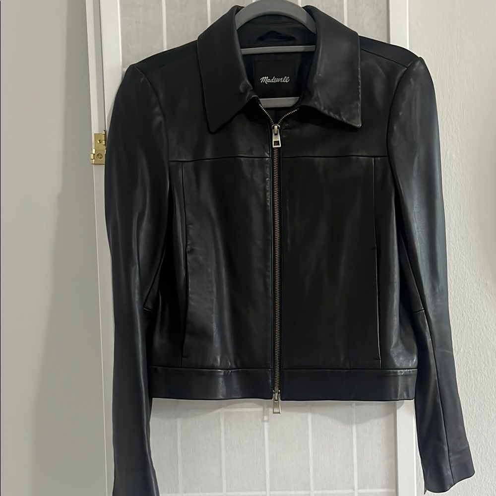 Madewell Black Leather Jacket with Classic Design